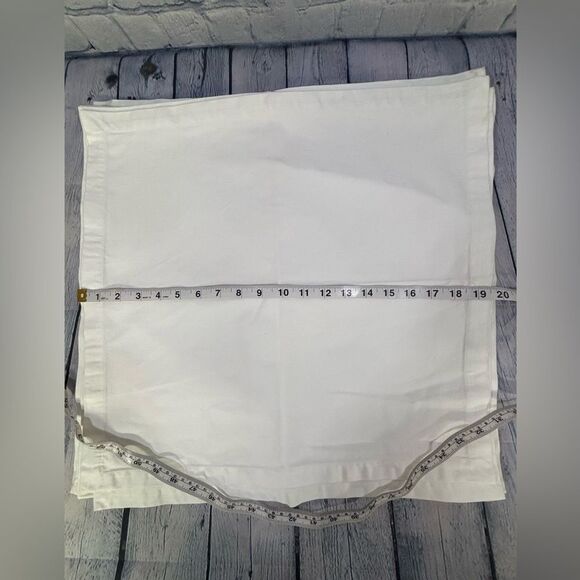 Crate & Barrel Classic Party Wedding Elevated Basic White Cotton Napkin Set of 8 - Picture 3 of 8